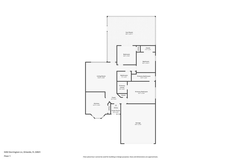 2,440/Mo, 5202 Dorrington Ln Orlando, FL 32821 Floor Plan View