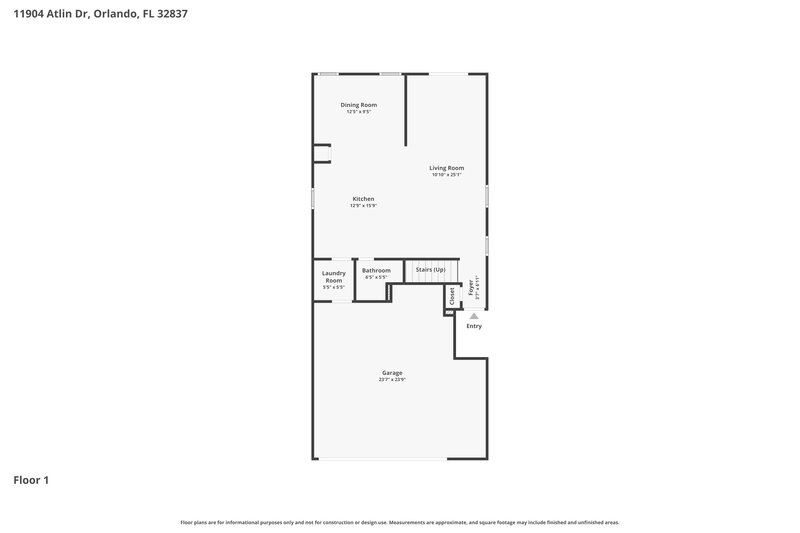 2,510/Mo, 11904 Atlin Dr Orlando, FL 32837 Floor Plan View
