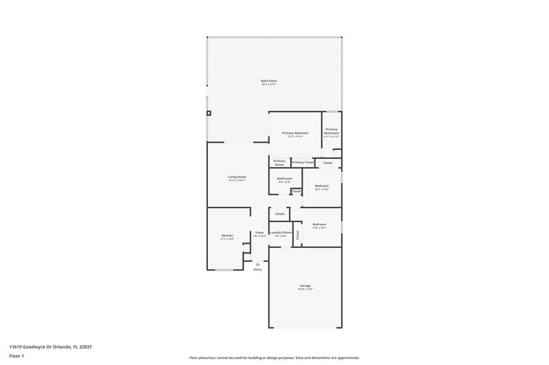 2,270/Mo, 11619 Goodwyck Dr Orlando, FL 32837 Floorplan View