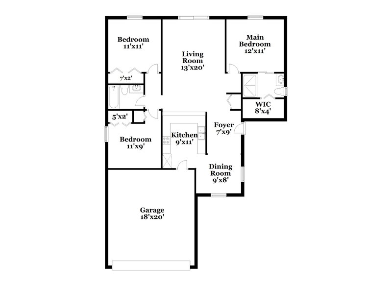 2,045/Mo, 1323 Hillview Dr Clermont, FL 34711 Floor Plan View