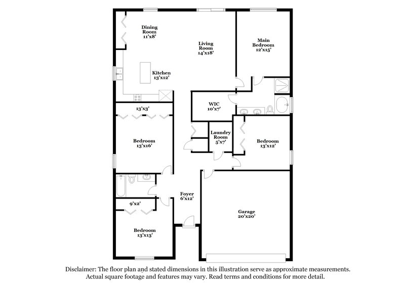 2,280/Mo, 12425 Hammock Pointe Cir Clermont, FL 34711 Floor Plan View