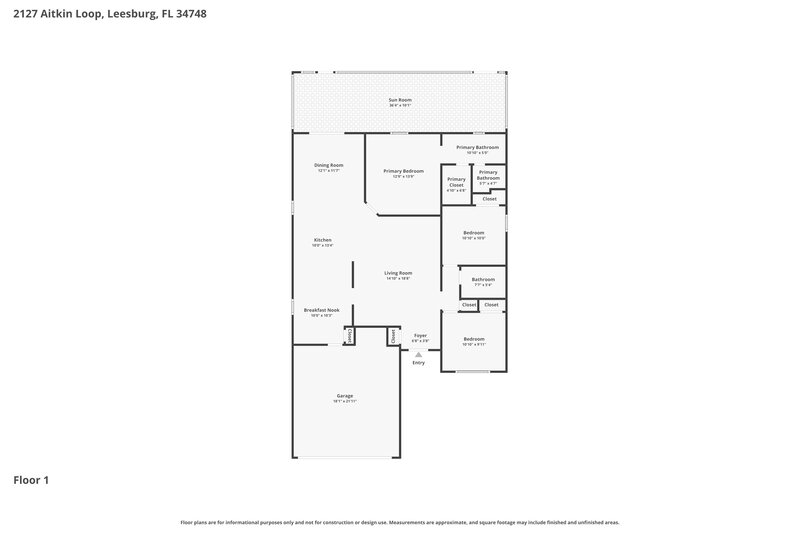 1,865/Mo, 2127 Aitkin Loop Leesburg, FL 34748 Floor Plan View