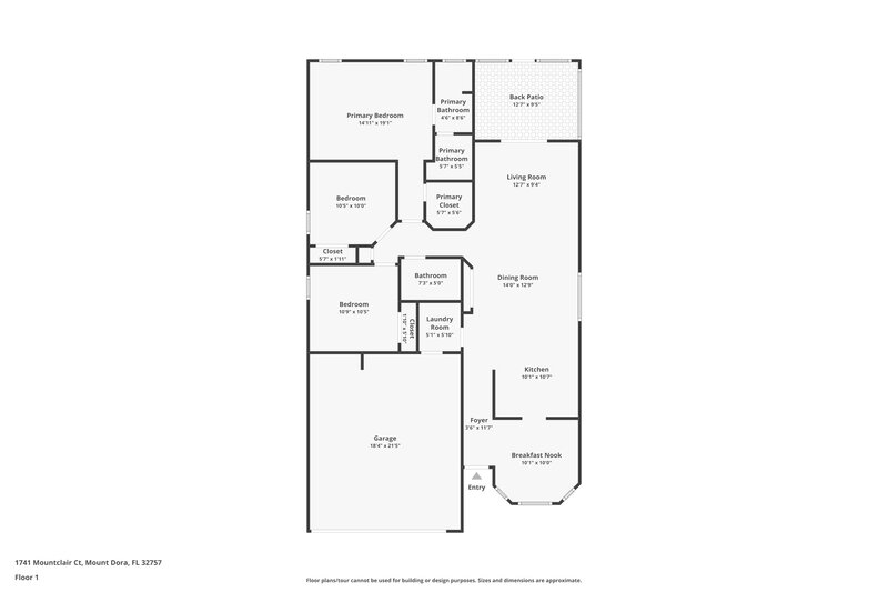 1,810/Mo, 1741 Mountclair Ct Mount Dora, FL 32757 Floor Plan View