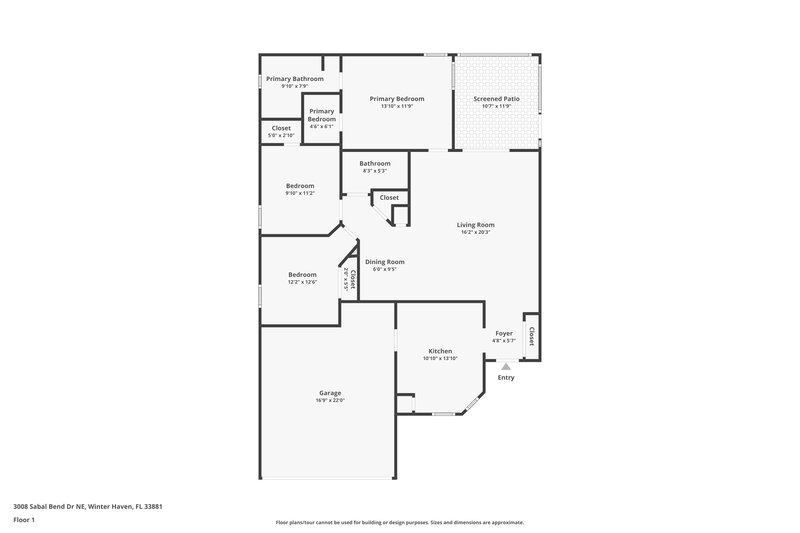 1,855/Mo, 3008 Sabal Bend Dr NE Winter Haven, FL 33881 Floor Plan View