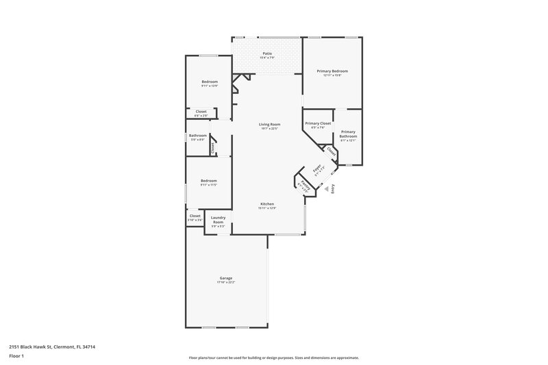 2,135/Mo, 2151 Black Hawk St Clermont, FL 34714 Floor Plan View