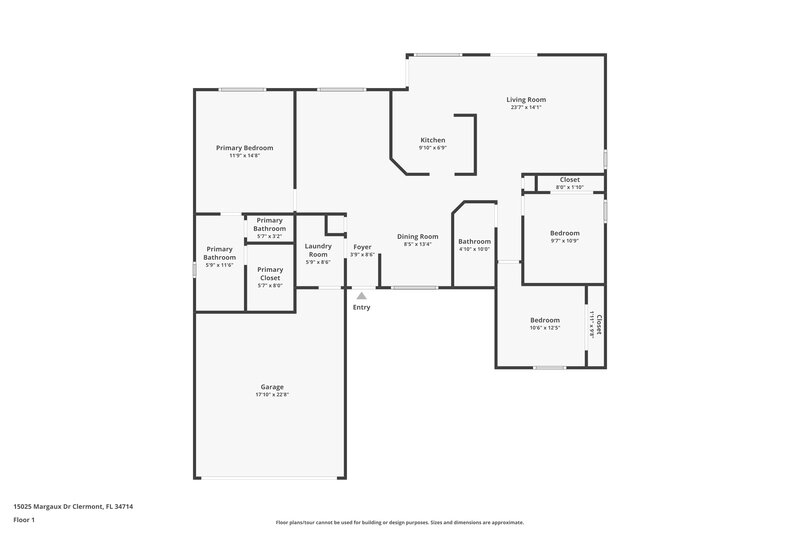2,110/Mo, 15025 Margaux Dr Clermont, FL 34714 Floor Plan View