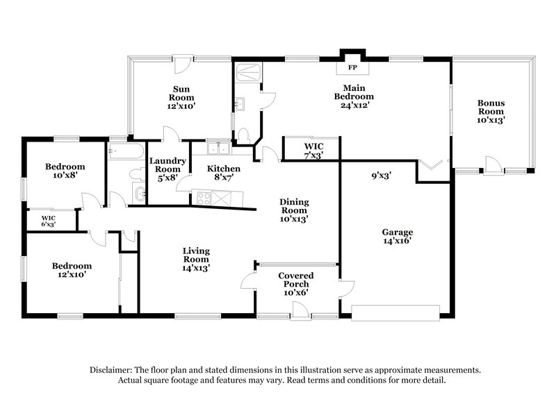 1,900/Mo, 1515 Coronet Dr Deltona, FL 32725 Floorplan View