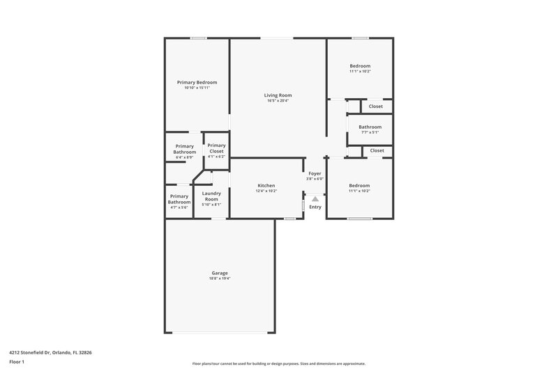 2,630/Mo, 4212 Stonefield Dr Orlando, FL 32826 Floor Plan View