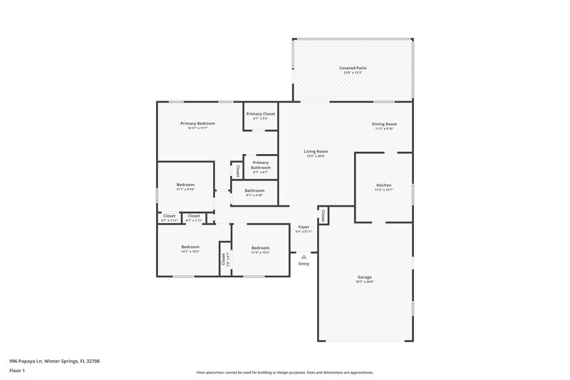 2,350/Mo, 996 Papaya Ln Winter Springs, FL 32708 Floor Plan View
