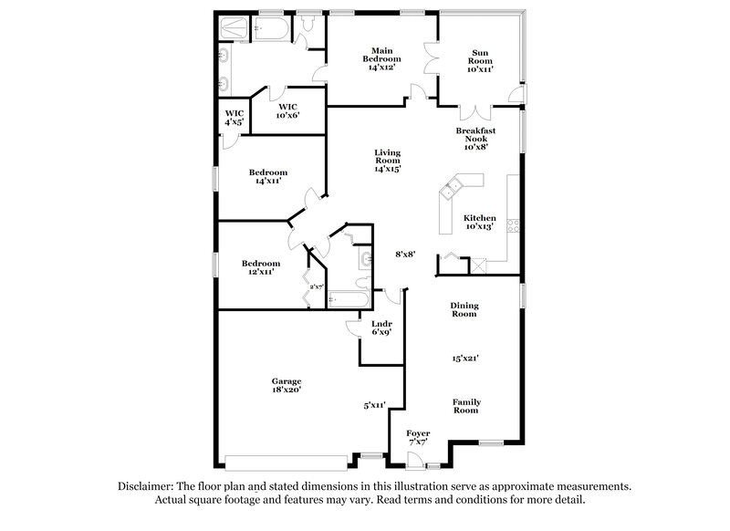 2,400/Mo, 1605 Golfside Village Ct Apopka, FL 32712 Floor Plan View