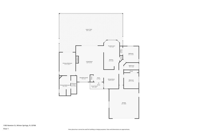 2,665/Mo, 1185 Newton Ct Winter Springs, FL 32708 Floor Plan View