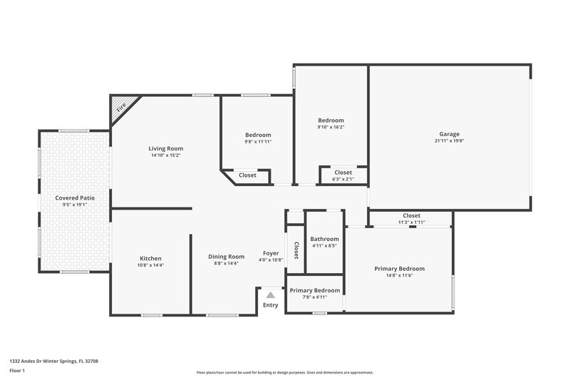 2,340/Mo, 1332 Andes Dr Winter Springs, FL 32708 Floor Plan View