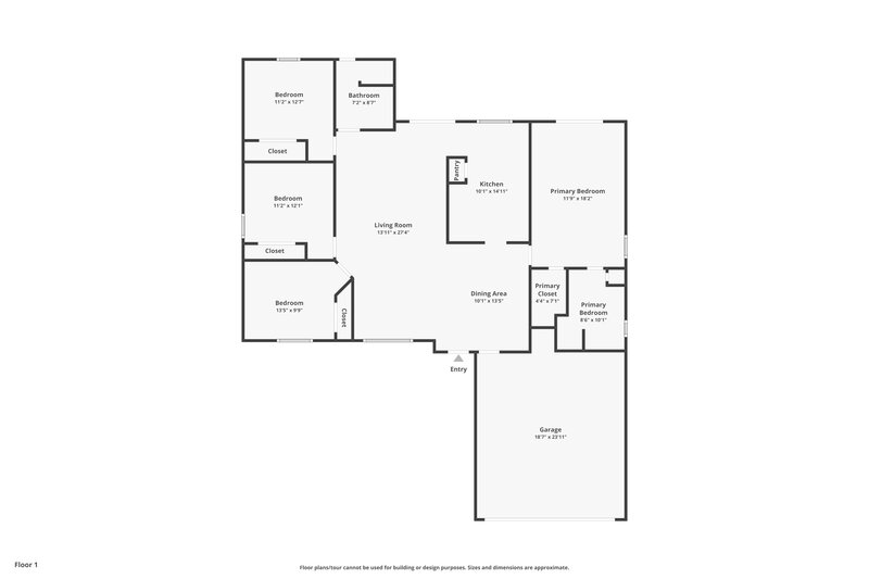 1,800/Mo, 802 Provence Way Kissimmee, FL 34759 Floor Plan View