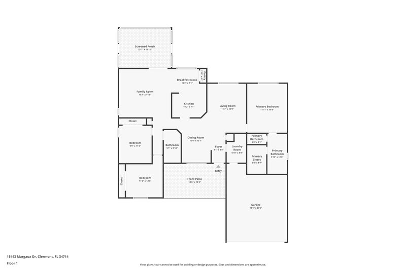 2,920/Mo, 15443 Margaux Dr Clermont, FL 34714 Floor Plan View