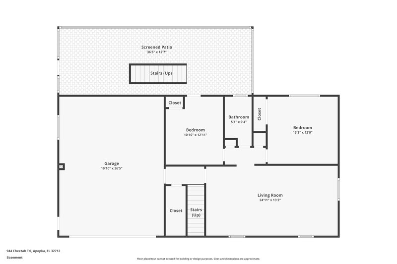 3,110/Mo, 944 Cheetah Trl Apopka, FL 32712 Floor Plan View 2