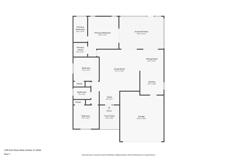 2,285/Mo, 1199 Twin Rivers Blvd Oviedo, FL 32766 Floor Plan View