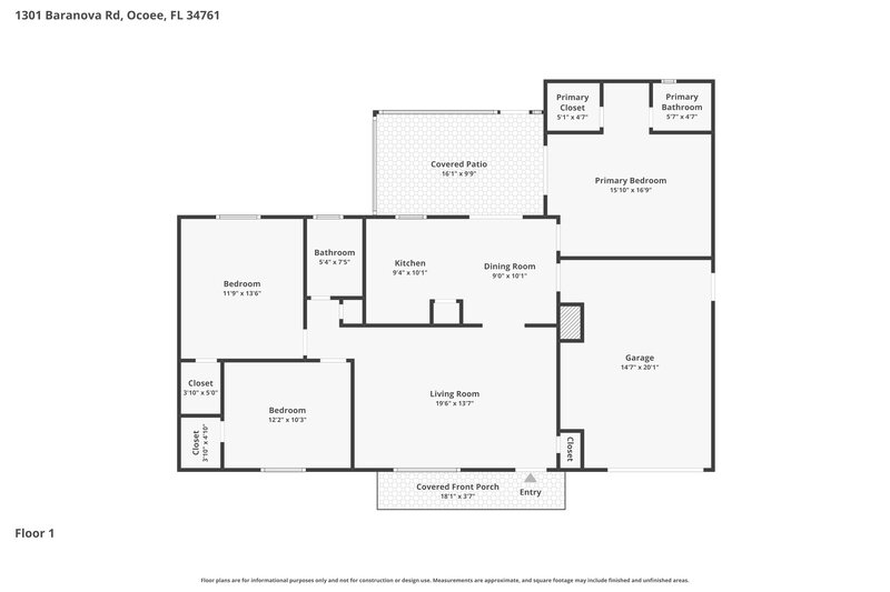 0/Mo, 1301 Baranova Rd Ocoee, FL 34761 Floor Plan View