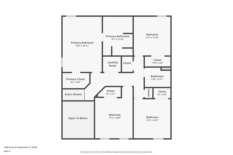 2,390/Mo, 1928 Acacia Dr Kissimmee, FL 34758 Floor Plan View 2