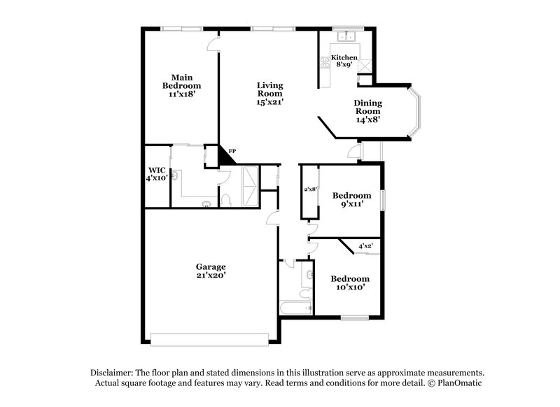 2,080/Mo, 14056 Ithaca Way Orlando, FL 32826 Floor Plan View