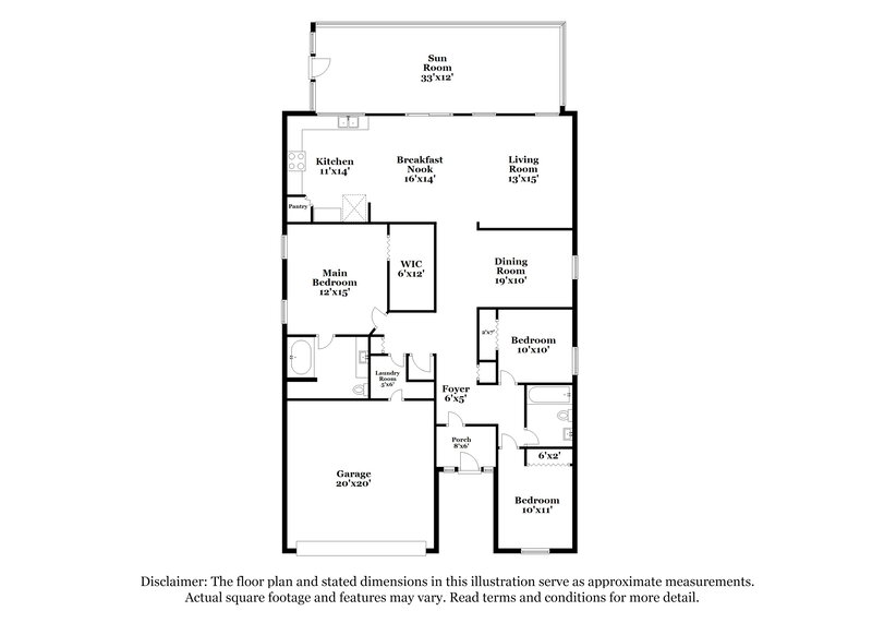 2,340/Mo, 2044 Wavy Leaf Ct Apopka, FL 32712 Floor Plan View