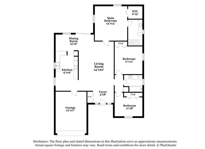 2,170/Mo, 215 River Chase Dr Orlando, FL 32807 Floor Plan View
