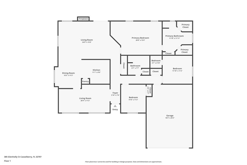 2,485/Mo, 385 Glenholly Ct Casselberry, FL 32707 Floor Plan View