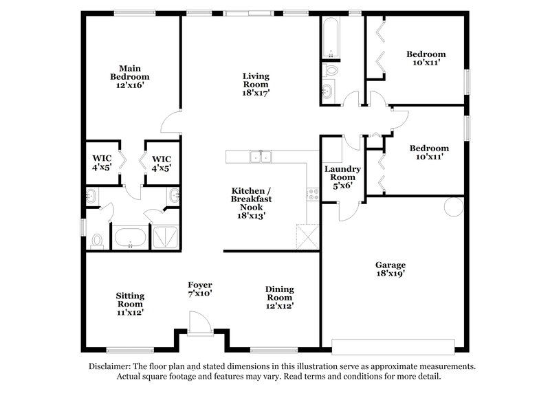 1,895/Mo, 313 Cornwallis Ct Kissimmee, FL 34758 Floor Plan View