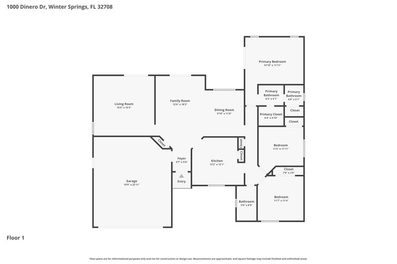 2,390/Mo, 1000 Dinero Dr Winter Springs, FL 32708 Floor Plan View