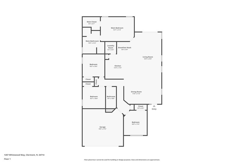 2,245/Mo, 1207 Whitewood Way Clermont, FL 34714 Floor Plan View