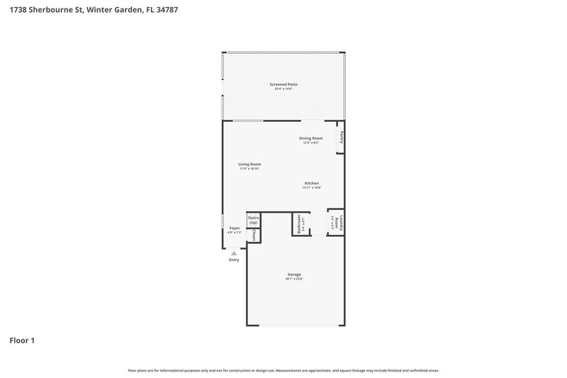 2,450/Mo, 1738 Sherbourne Street Winter Garden, FL 34787 Floor Plan View