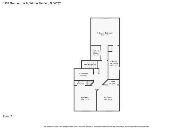 2,450/Mo, 1738 Sherbourne Street Winter Garden, FL 34787 Floor Plan View 2
