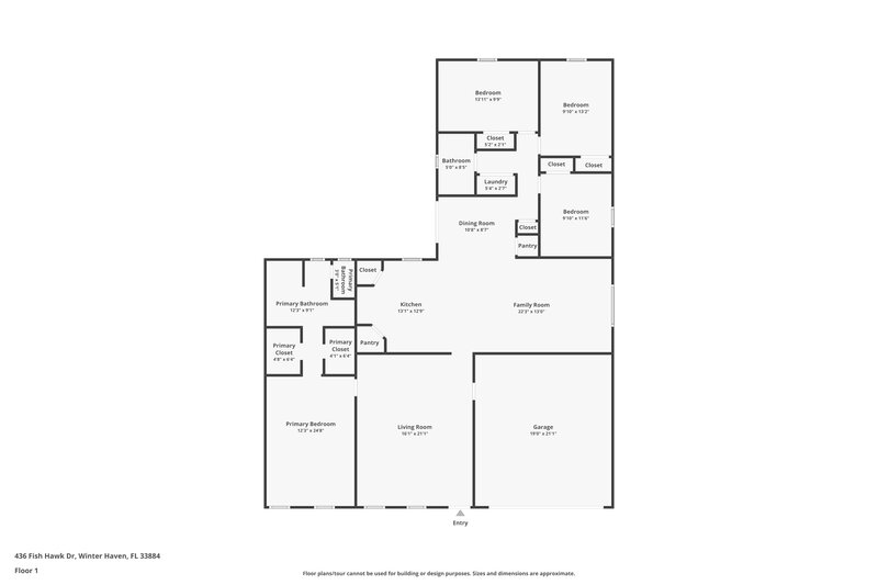 2,090/Mo, 436 Fish Hawk Dr Winter Haven, FL 33884 Floor Plan View