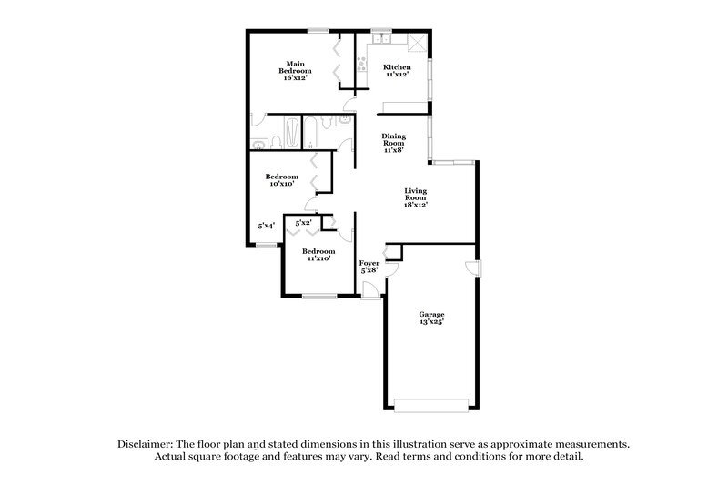 2,140/Mo, 11389 Darlington Dr Orlando, FL 32837 Floor Plan View