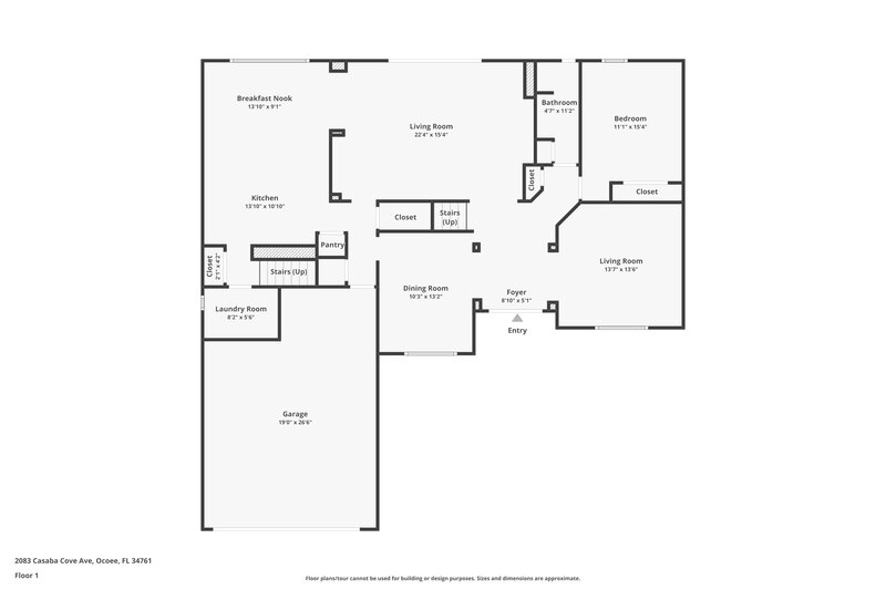 3,530/Mo, 2083 Casaba Cove Avenue Ocoee, FL 34761 Floor Plan View
