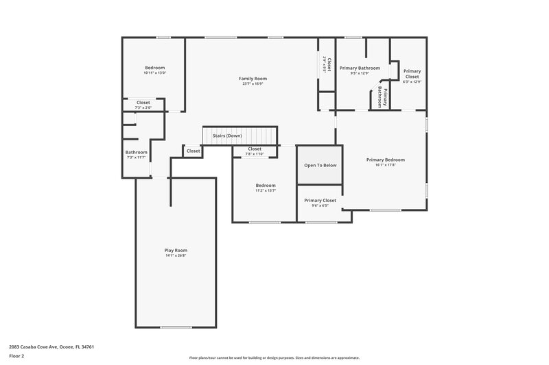 3,530/Mo, 2083 Casaba Cove Avenue Ocoee, FL 34761 Floor Plan View 2