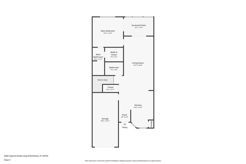 1,885/Mo, 2202 Cypress Knee Loop Kissimmee, FL 34743 Floor Plan View