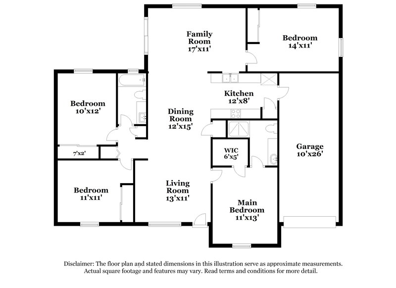 2,225/Mo, 724 Iowa Woods Cir E Orlando, FL 32824 Floor Plan View