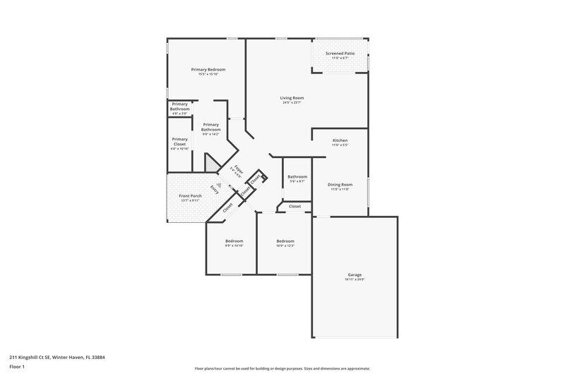 1,970/Mo, 211 Kingshill Court SE Winter Haven, FL 33884 Floor Plan View