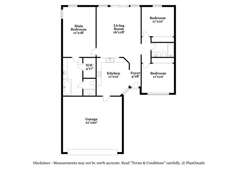 2,185/Mo, 931 Rivecon Ave Orlando, FL 32825 Floor Plan View