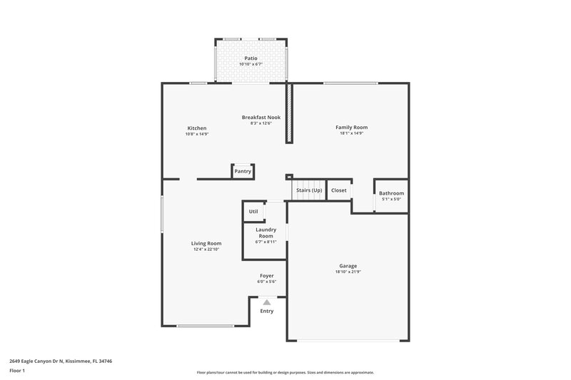 2,175/Mo, 2649 Eagle Canyon Dr N Kissimmee, FL 34746 Floor Plan View