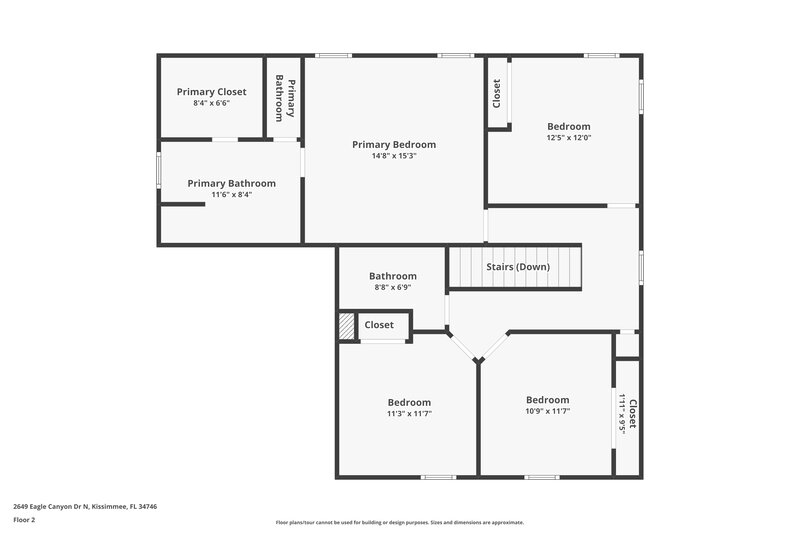 2,175/Mo, 2649 Eagle Canyon Dr N Kissimmee, FL 34746 Floor Plan View 2