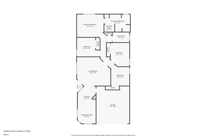 2,090/Mo, 165 Burnsed Place Oviedo, FL 32765 Floor Plan View