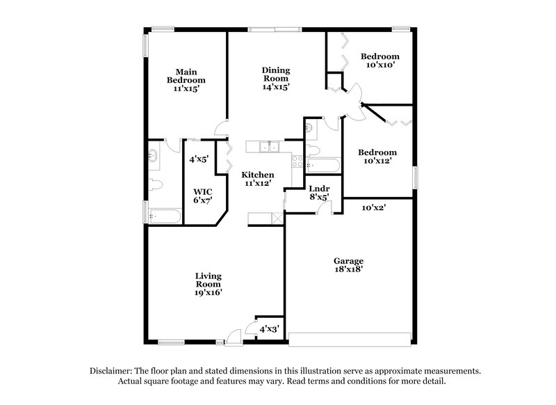 2,520/Mo, 12609 Whiterapids Drive Orlando, FL 32828 Floor Plan View