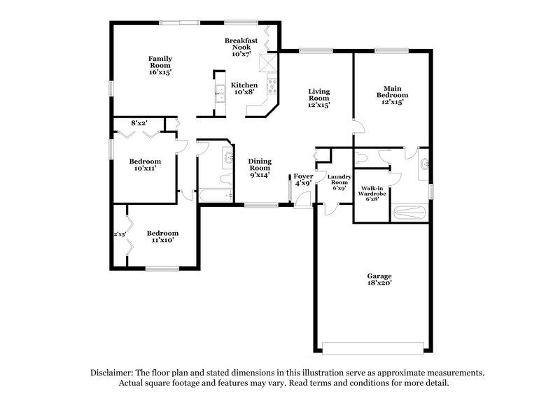2,430/Mo, 11534 Foxglove Drive Clermont, FL 34711 Floor Plan View