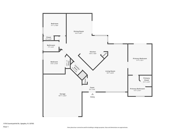 2,410/Mo, 1176 Countrywind Drive Apopka, FL 32703 Floor Plan View