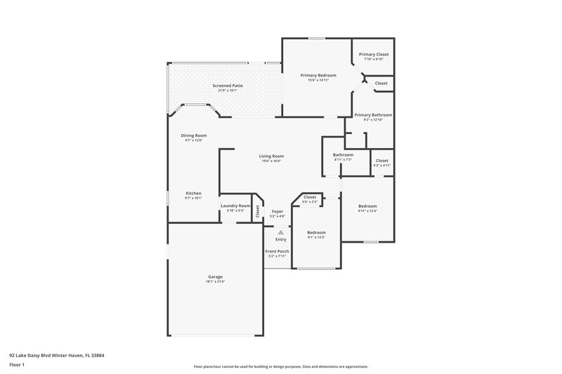 1,935/Mo, 92 Lake Daisy Boulevard Winter Haven, FL 33884 Floor Plan View
