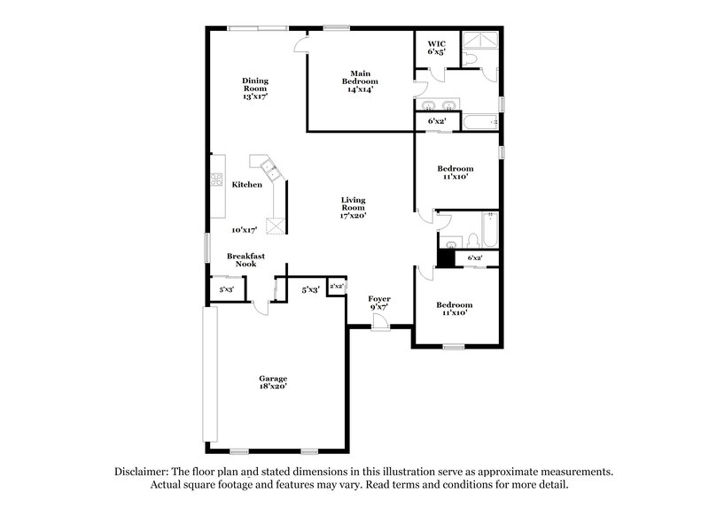 2,220/Mo, 2097 Hayfield Way Apopka, FL 32712 Floor Plan View