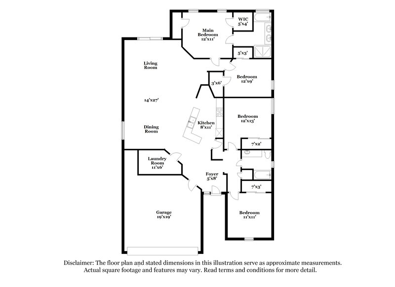 2,315/Mo, 3038 Goodrick Lane Kissimmee, FL 34743 Floor Plan View