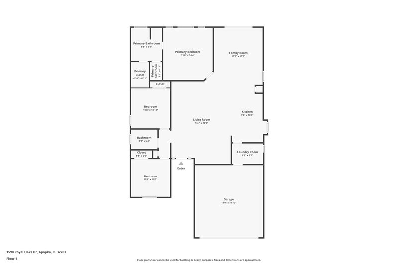 2,385/Mo, 1598 Royal Oaks Drive Apopka, FL 32703 Floor Plan View