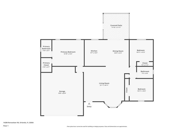 2,235/Mo, 14280 Rensselaer Rd Orlando, FL 32826 Floor Plan View